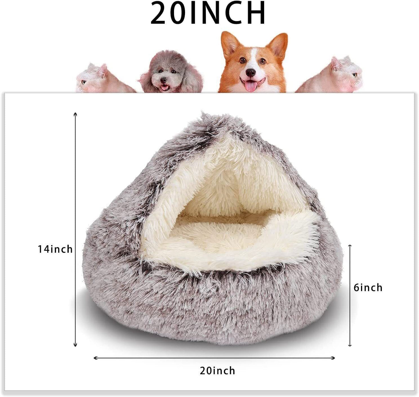 Plush Bed Pet with Pocket